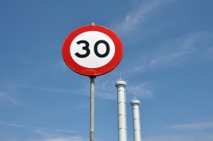 30mph limit road sign