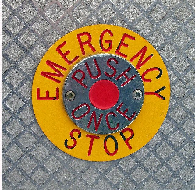 Emergency stop button