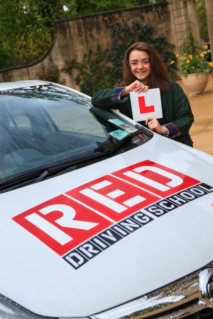 Maisie Williams with L Plate