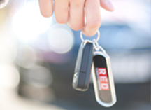 RED car keys